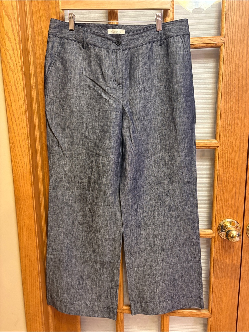 Talbots Signature Wide-Leg Linen Blend Pants